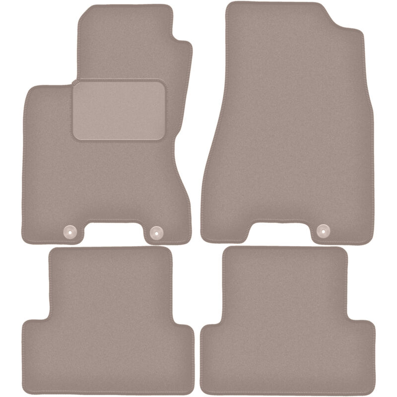 foto del prodotto tappetini in velluto beige per nissan x trail ii t31 suv 2007 2014 