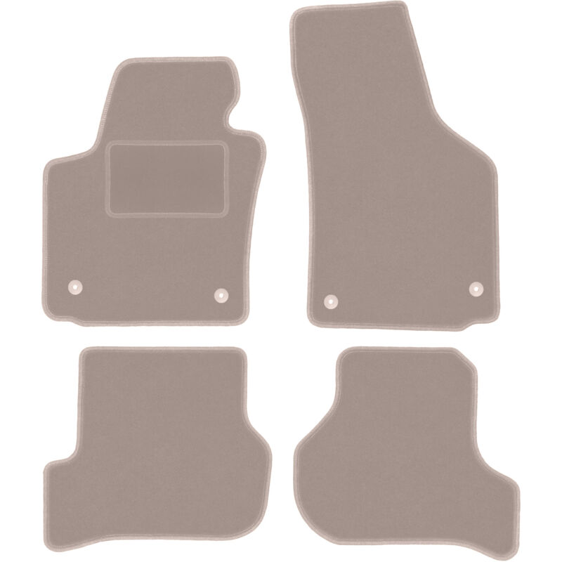 foto del prodotto tappetini in velluto beige per seat leon ii hatchback 2005 2012 