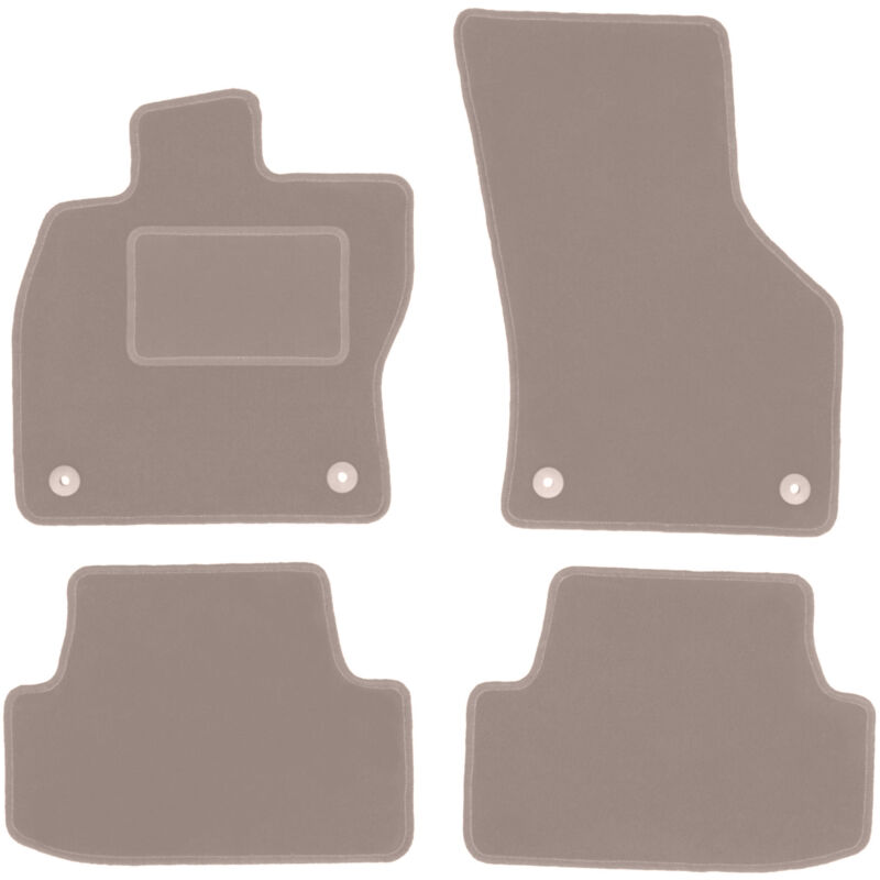 foto del prodotto tappetini in velluto beige per seat leon iii hatchback, station wagon, variant 2012 2020 