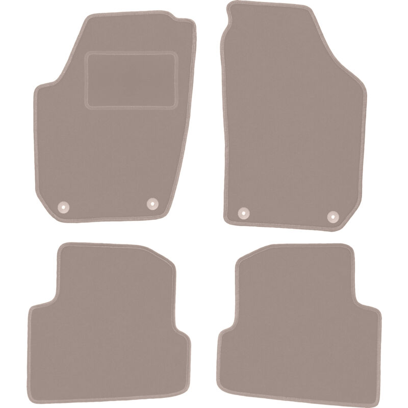 foto del prodotto tappetini in velluto beige per skoda fabia ii hatchback, station wagon 2007 2014 