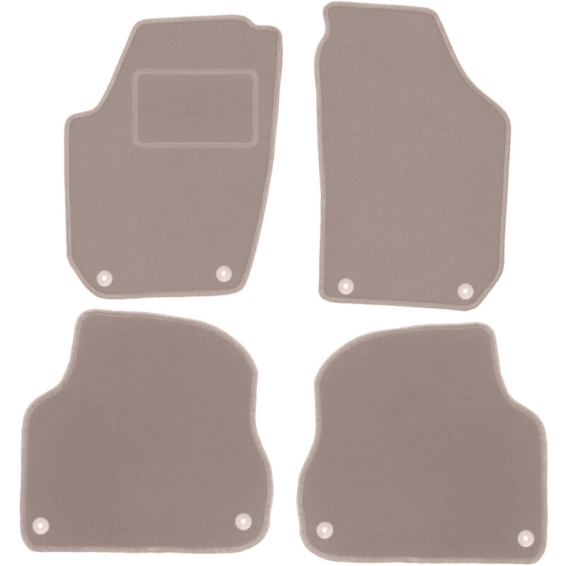 foto del prodotto tappetini in velluto beige per skoda fabia ii hatchback, station wagon 2007 2014 