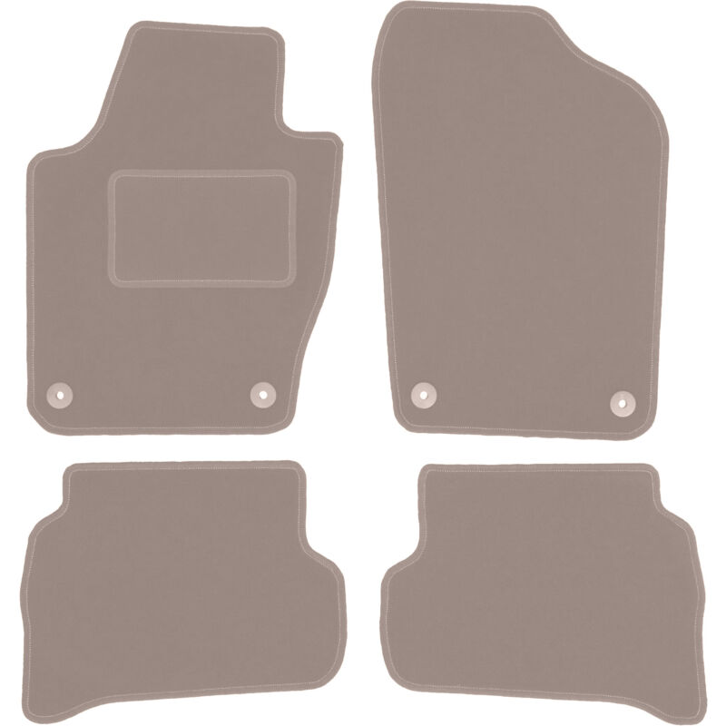 foto del prodotto tappetini in velluto beige per skoda fabia iii hatchback, station wagon 2014 