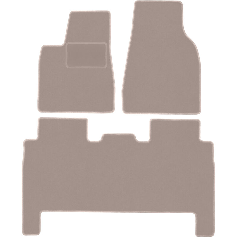 foto del prodotto tappetini in velluto beige per tesla model x suv 2016 