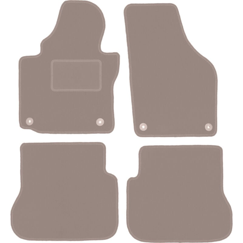 foto del prodotto tappetini in velluto beige per volkswagen caddy 2k 2fl minivan 2013 