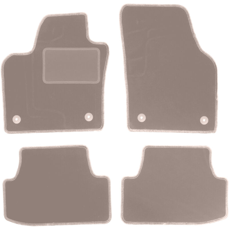 foto del prodotto tappetini in velluto beige per volkswagen polo vi hatchback 2017 