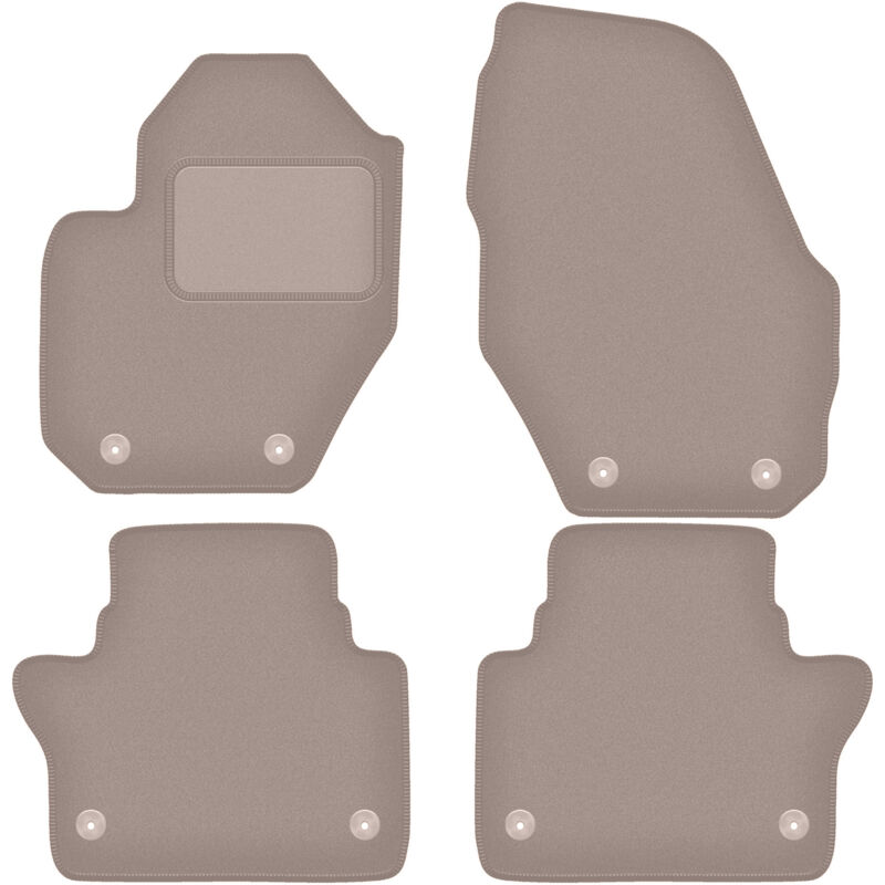 foto del prodotto tappetini in velluto beige per volvo s60 ii long 2010 2018 