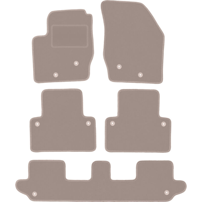 foto del prodotto tappetini in velluto beige per volvo xc90 i suv 7 posti 2002 2014 