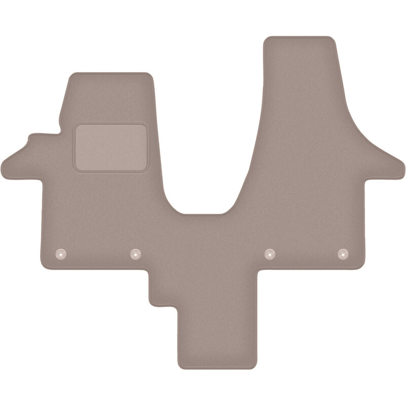 foto del prodotto tappetini in velluto beige per vw transporter t5 caravelle 2 posti 2003 2015 