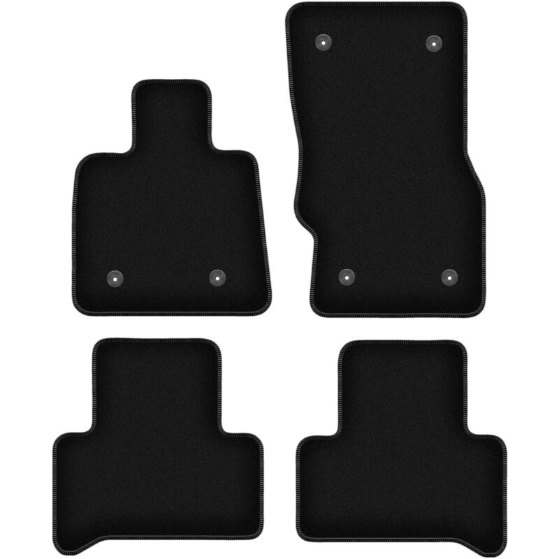 foto del prodotto tappetini in velluto nero basic per alfa romeo stelvio q4 4wd suv 4x4 2017 