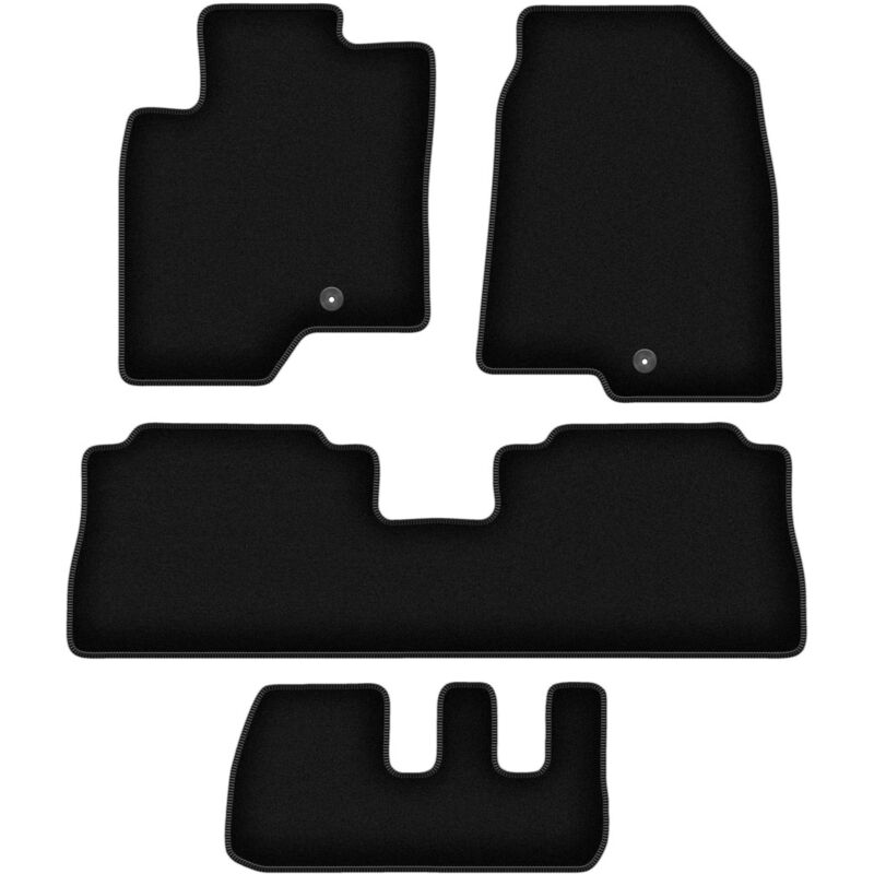 foto del prodotto tappetini in velluto nero basic per chevrolet captiva 7 posti 2006 2017 