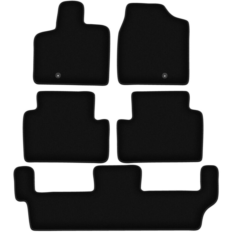 foto del prodotto tappetini in velluto nero basic per chrysler town country iv 7 posti 2008 2016 