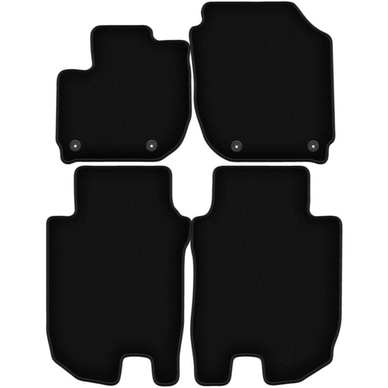 foto del prodotto tappetini in velluto nero basic per honda hr v ii crossover 2014 2018 