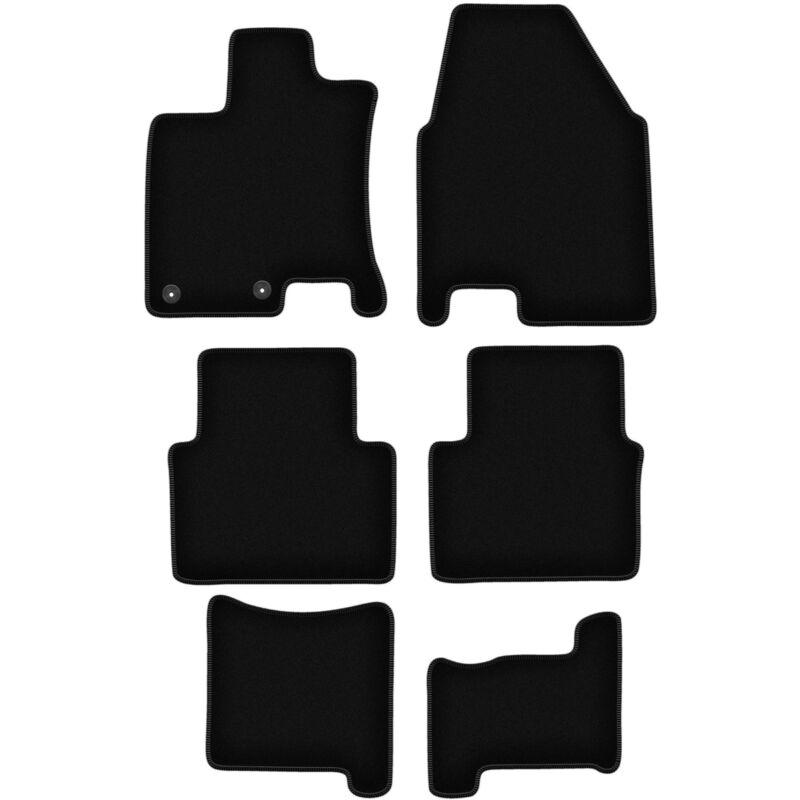 foto del prodotto tappetini in velluto nero basic per nisan qashqai 2 crossover 2008 2013 