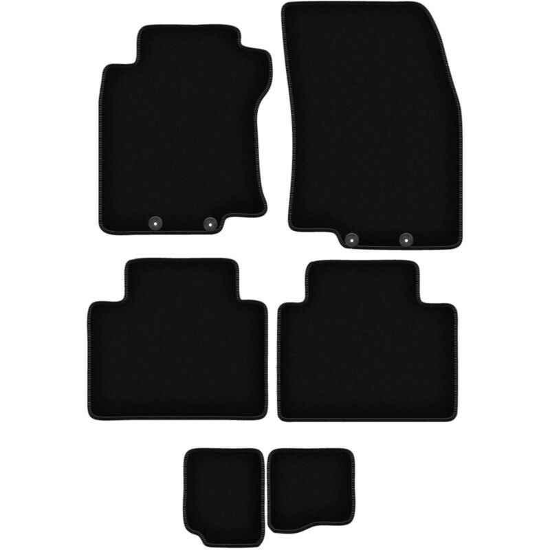 foto del prodotto tappetini in velluto nero basic per nissan x trail iii t32 7 posti 2014 2017 