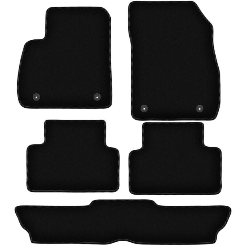 foto del prodotto tappetini in velluto nero basic per opel zafira c 7 posti 2012 2019 