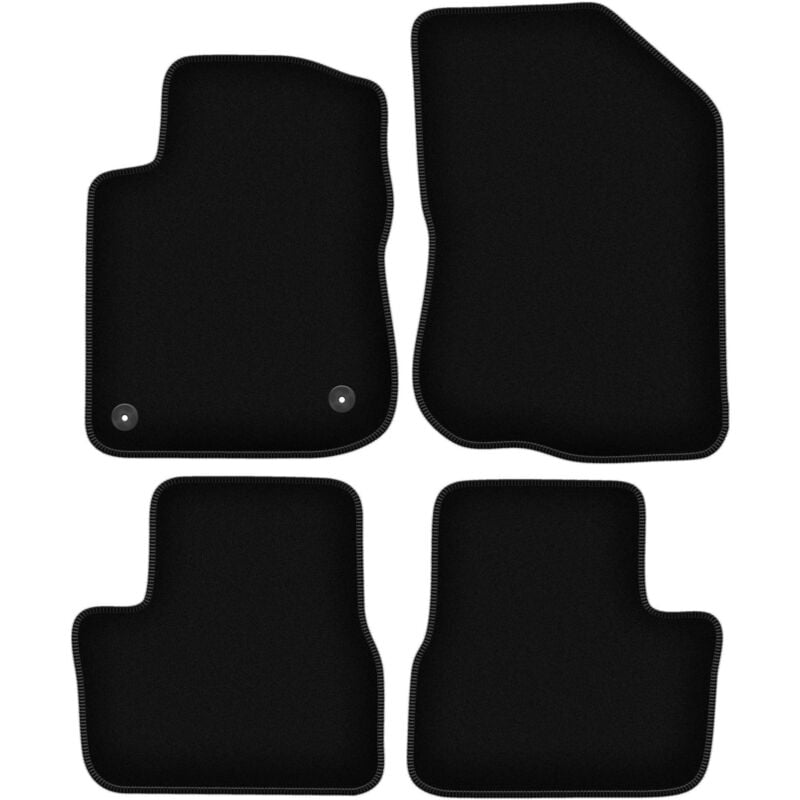 foto del prodotto tappetini in velluto nero basic per peugeot 208 i hatchback 2012 2019 