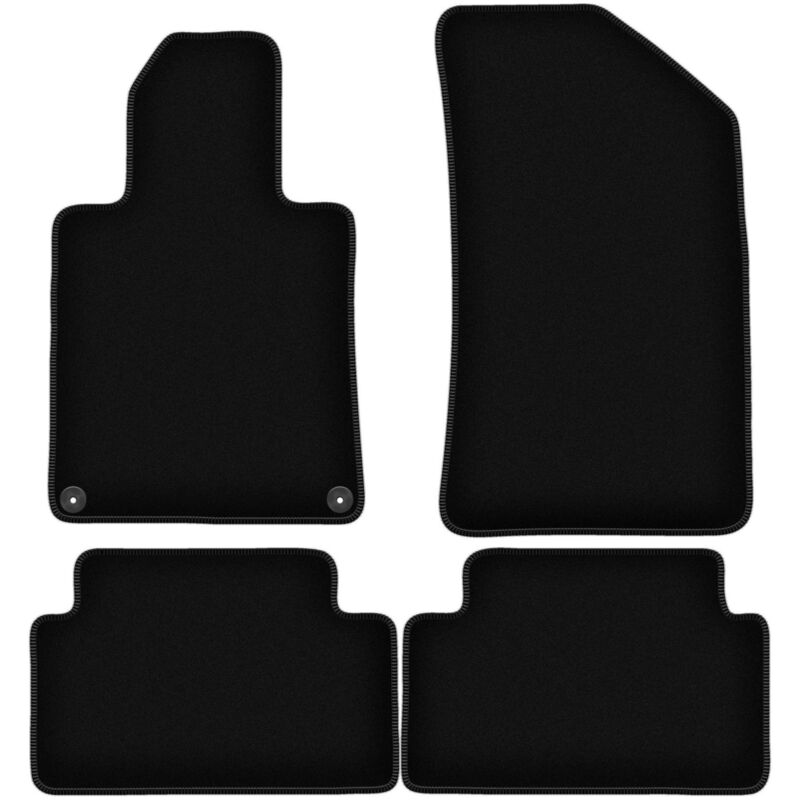 foto del prodotto tappetini in velluto nero basic per peugeot 508 i berlina, station wagon, sw, rxh 2010 2018 
