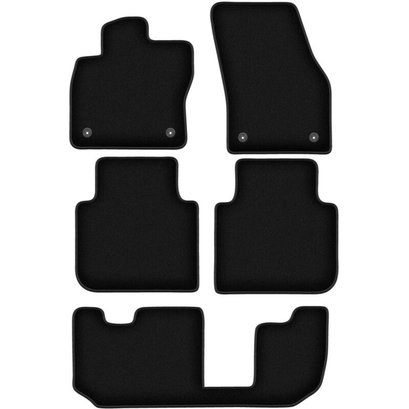 foto del prodotto tappetini in velluto nero basic per skoda kodiaq 7 posti 2016 