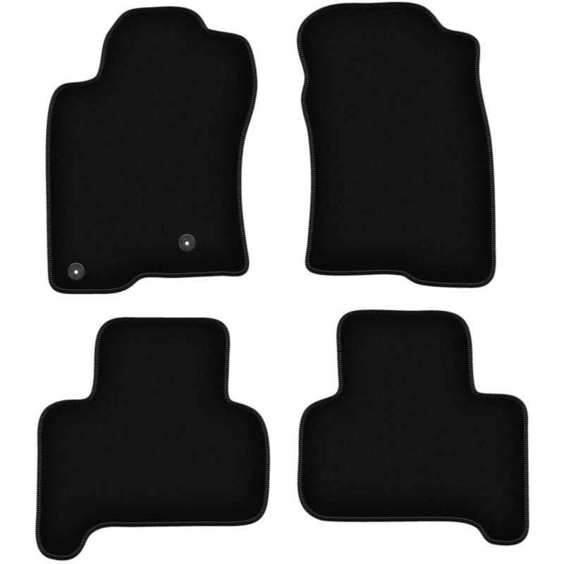 foto del prodotto tappetini in velluto nero basic per toyota land cruiser j120 5 porte 2002 2009 