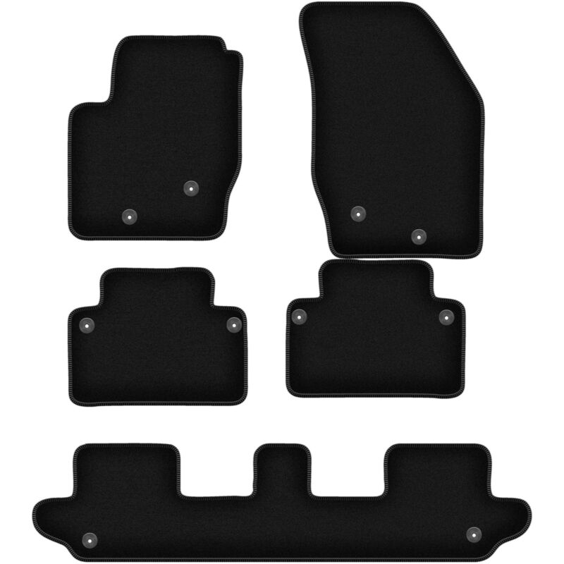 foto del prodotto tappetini in velluto nero basic per volvo xc90 i suv 7 posti 2002 2014 