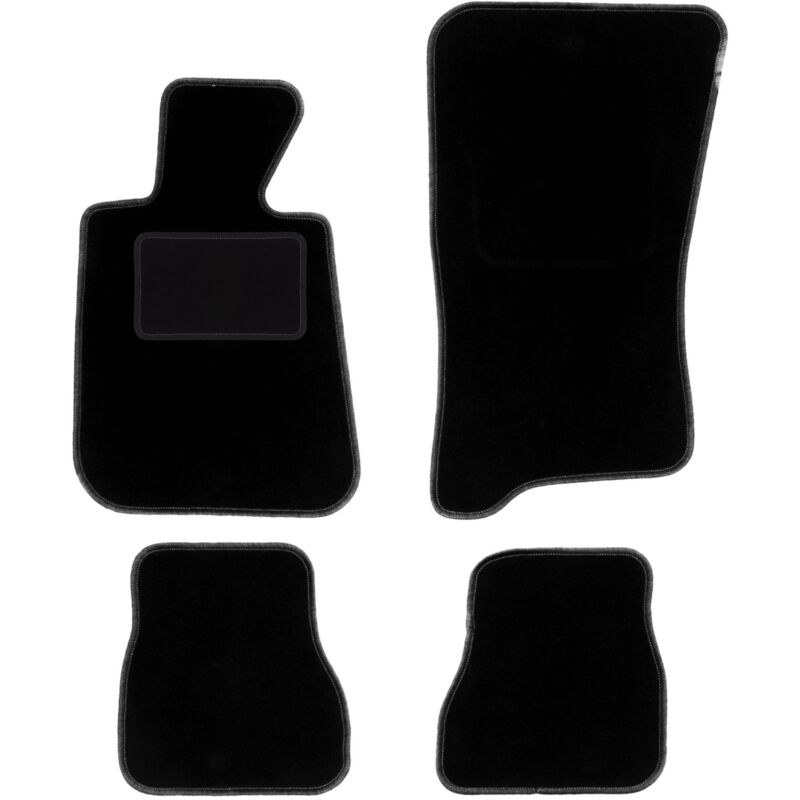 foto del prodotto tappetini in velluto nero per bmw 3 e30 decappottabile 1986 1993 