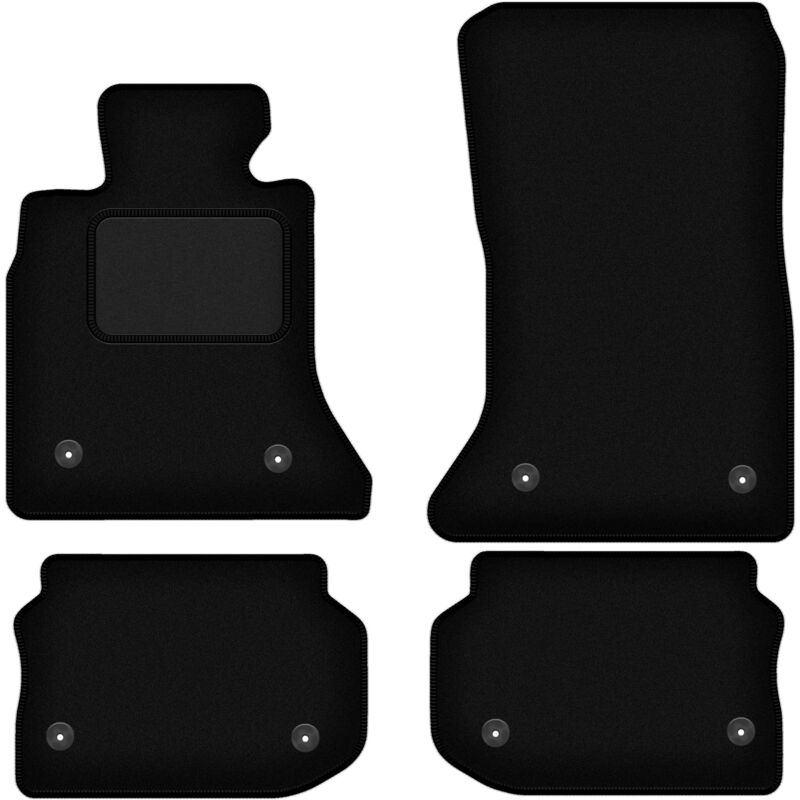 foto del prodotto tappetini in velluto nero per bmw 5 f11 station wagon touring velcro 2010 2013 