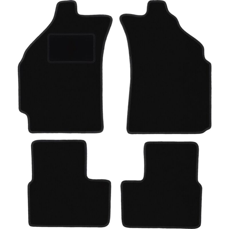 foto del prodotto tappetini in velluto nero per chevrolet matiz hatchback 2004 2009 