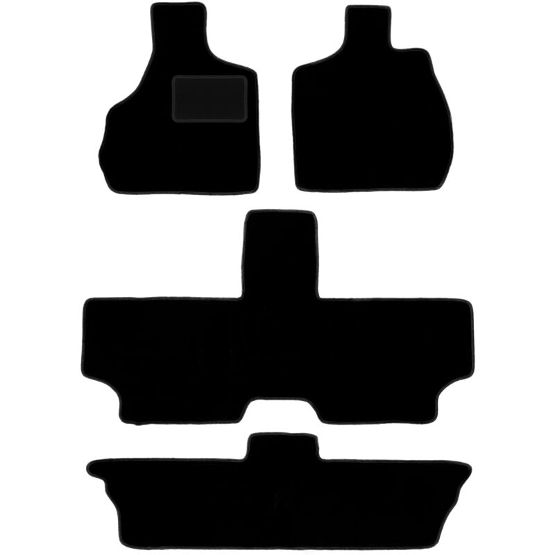 foto del prodotto tappetini in velluto nero per chrysler voyager iv 7 posti 2000 2008 
