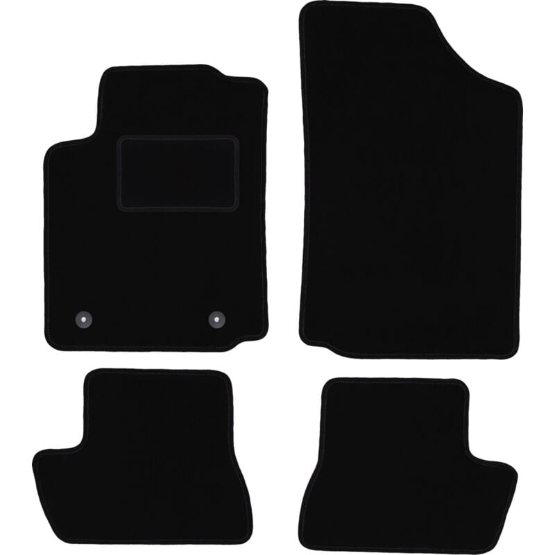 foto del prodotto tappetini in velluto nero per citroen c2 hatchback 2003 2009 