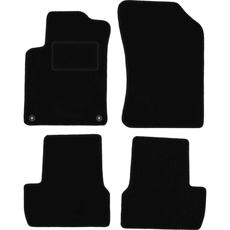 foto del prodotto tappetini in velluto nero per citroen c3 ii hatchback 2009 2016 