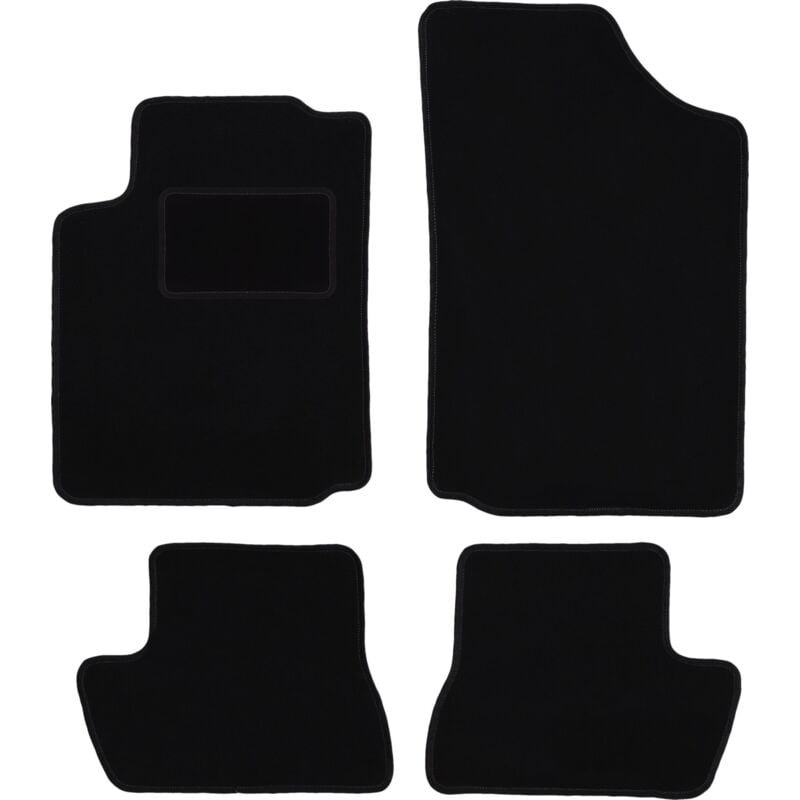 foto del prodotto tappetini in velluto nero per citroen c3 pluriel cabrio 2003 2010 