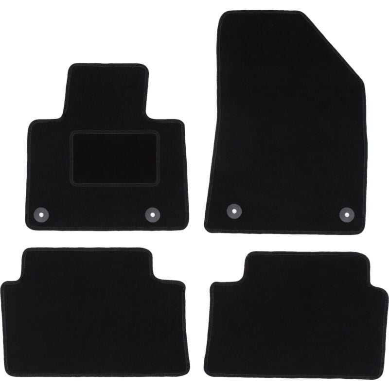 foto del prodotto tappetini in velluto nero per citroen c5 ii x7 liftback, berlina, station wagon, tourer 2008 2017 