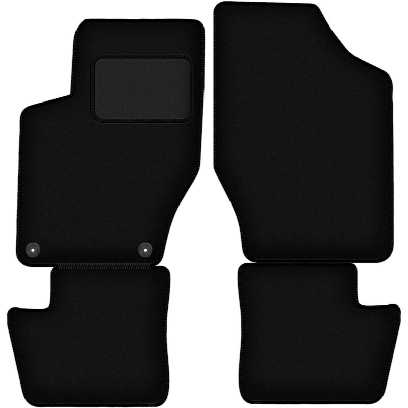 foto del prodotto tappetini in velluto nero per citroen ds4 hatchback 2011 2015 