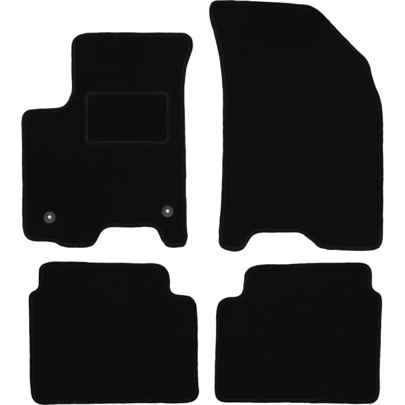 foto del prodotto tappetini in velluto nero per daewoo kalos hatchback, berlina 2002 2011 