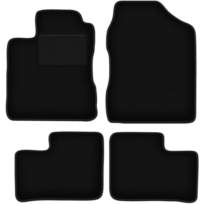 foto del prodotto tappetini in velluto nero per daihatsu cuore vi hatchback 2003 2007 