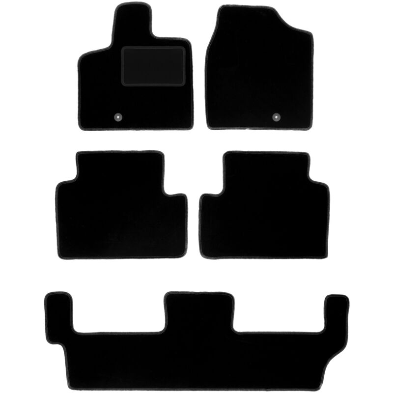 foto del prodotto tappetini in velluto nero per dodge caravan iv 7 posti 2008 2016 