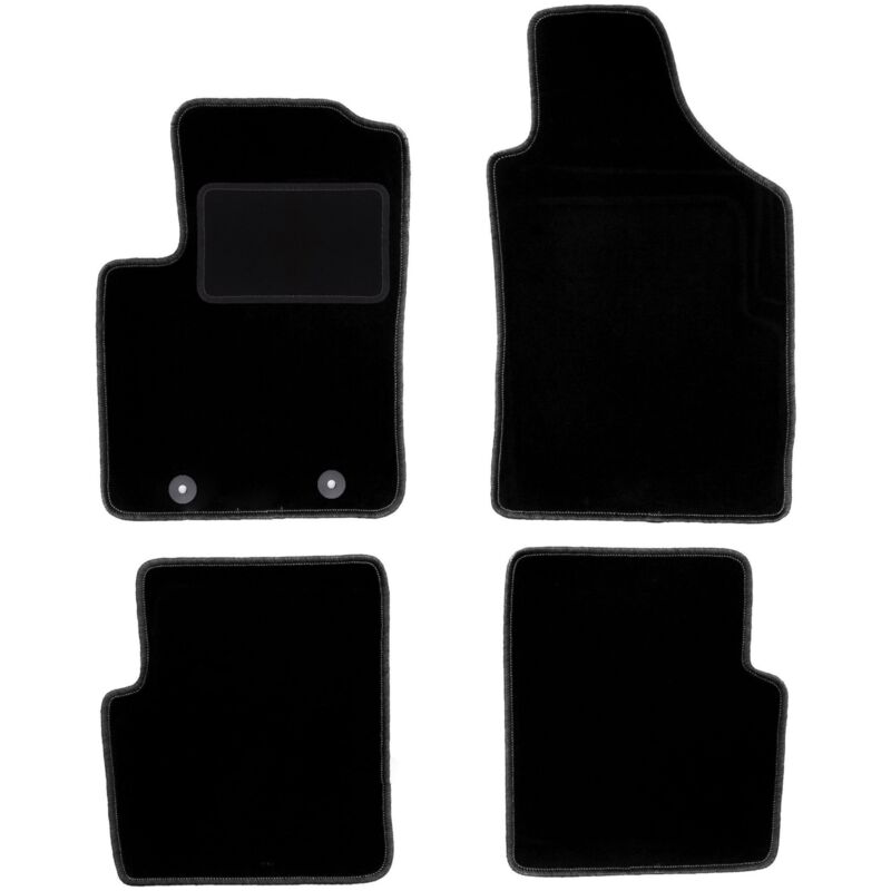 foto del prodotto tappetini in velluto nero per fiat 500 cabrio, hatchback 2007 2013 