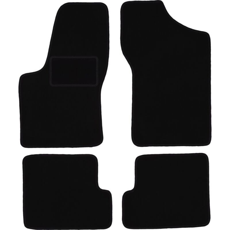 foto del prodotto tappetini in velluto nero per fiat seicento hatchback 1998 2010 