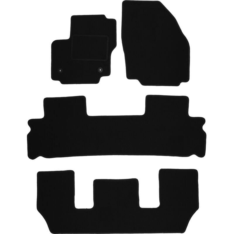 foto del prodotto tappetini in velluto nero per ford galaxy mk2 fl 7 posti 2012 2015 