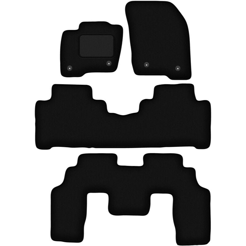 foto del prodotto tappetini in velluto nero per ford s max mk2 7 posti 2015 