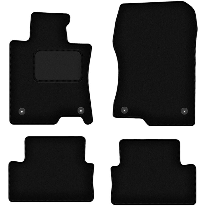 foto del prodotto tappetini in velluto nero per honda accord viii berlina, station wagon, tourer 2011 2015 