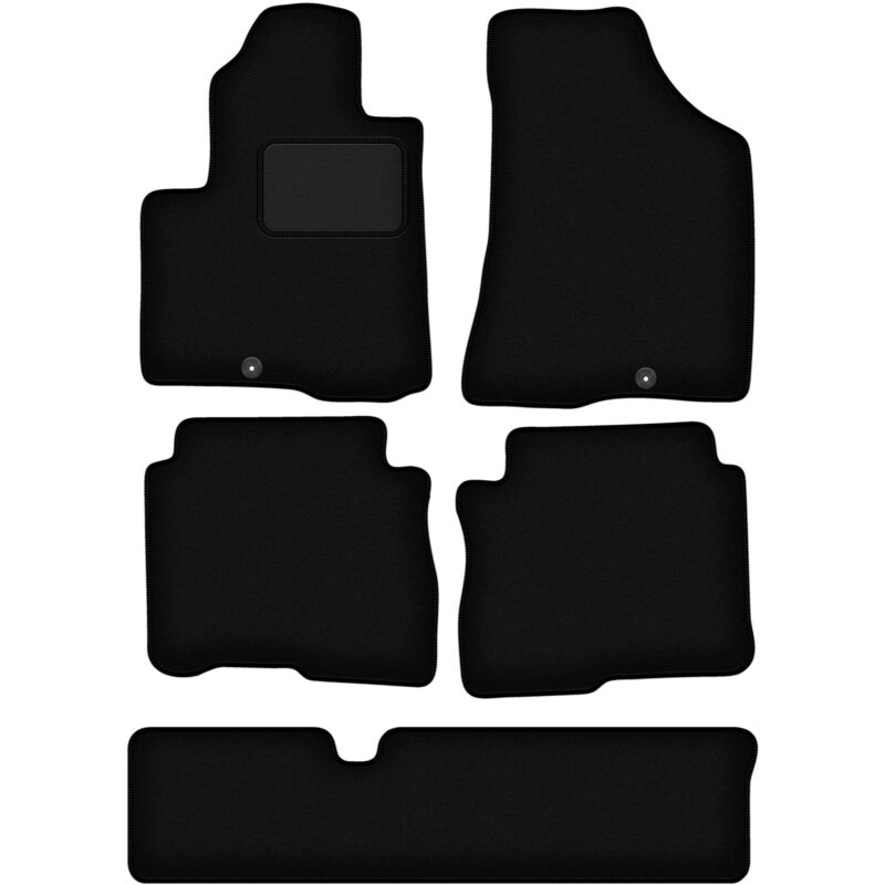 foto del prodotto tappetini in velluto nero per hyundai santafe ii 7 posti 2006 2012 