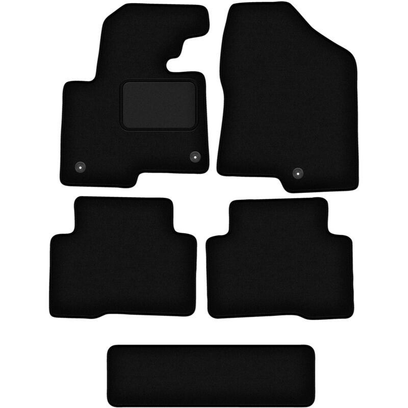 foto del prodotto tappetini in velluto nero per hyundai santafe iii 7 posti 2012 