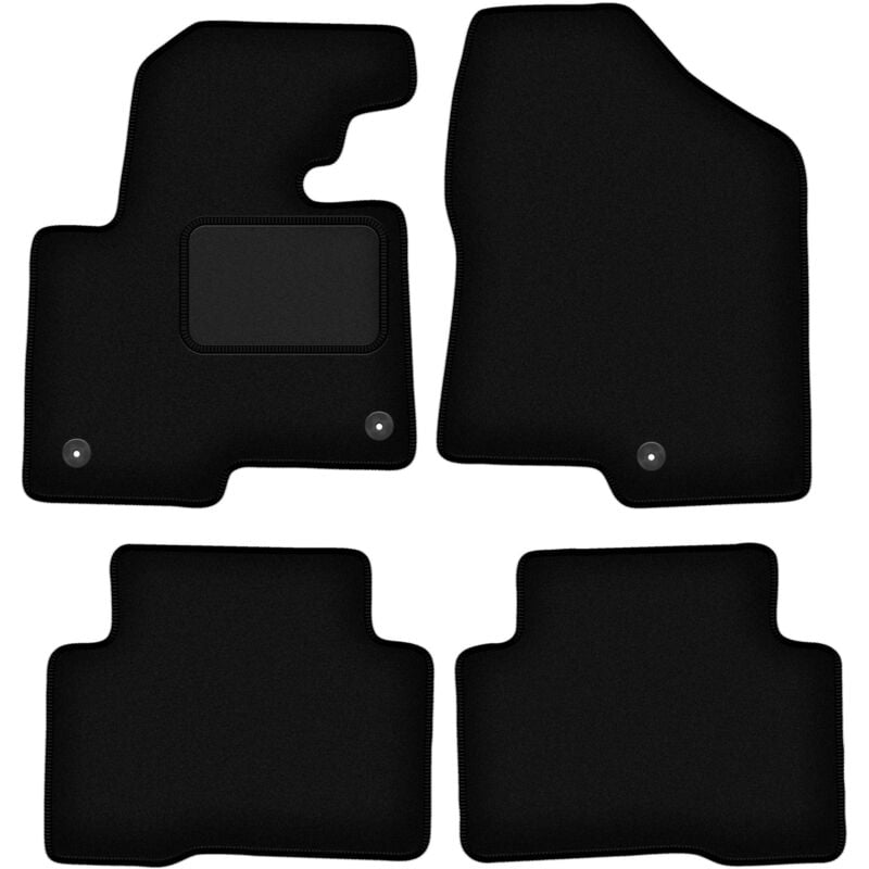 foto del prodotto tappetini in velluto nero per hyundai santafe iii suv 2012 