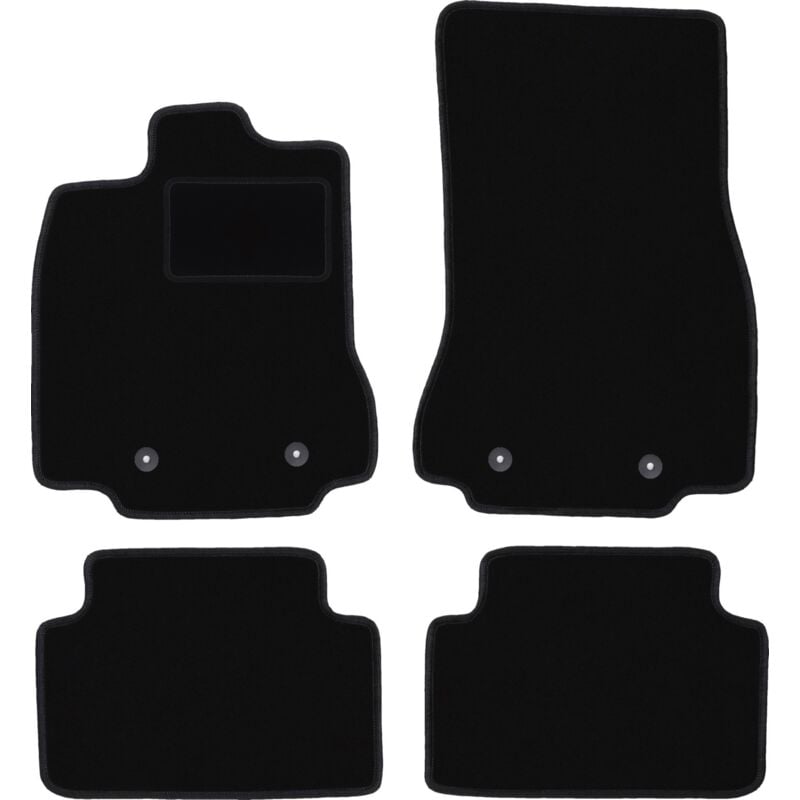 foto del prodotto tappetini in velluto nero per jaguar xf i 2wd x250 berlina, station wagon 2007 2015 