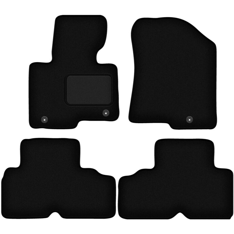foto del prodotto tappetini in velluto nero per kia carens iv minivan 2013 2018 