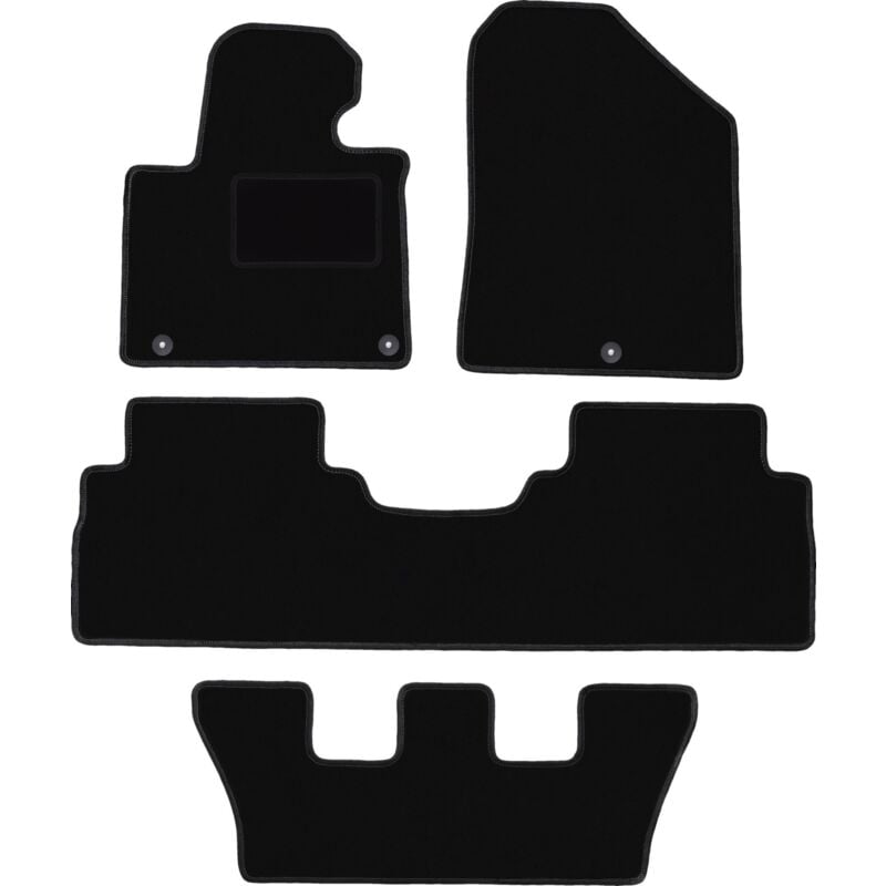 foto del prodotto tappetini in velluto nero per kia sorento iii 7 posti 2015 