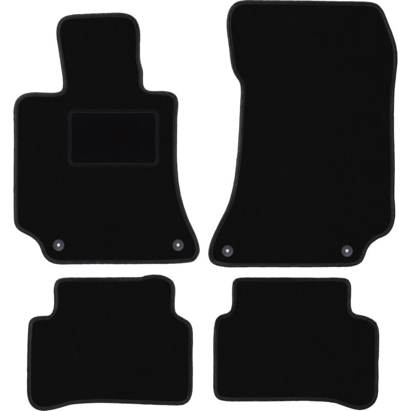 foto del prodotto tappetini in velluto nero per mercedes e w212 berlina, station wagon, coup 2009 2016 