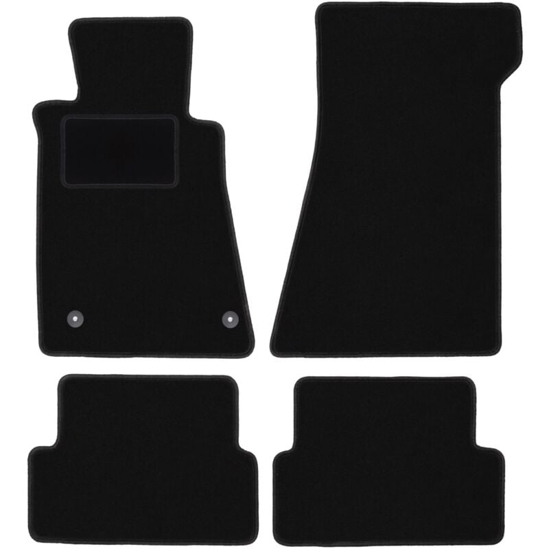 foto del prodotto tappetini in velluto nero per mercedes sl r107 con catalizzatore coup , cabrio 1985 1989 