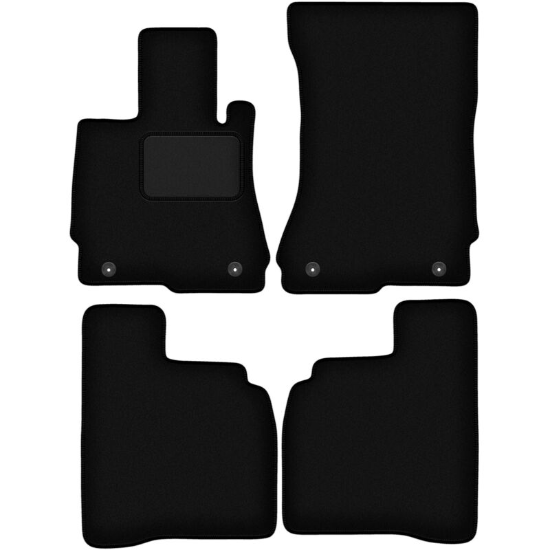 foto del prodotto tappetini in velluto nero per mercedes w221 classe s berlina lunga 2005 2013 